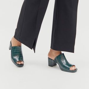 Urban Outfitters Dark Green Mules